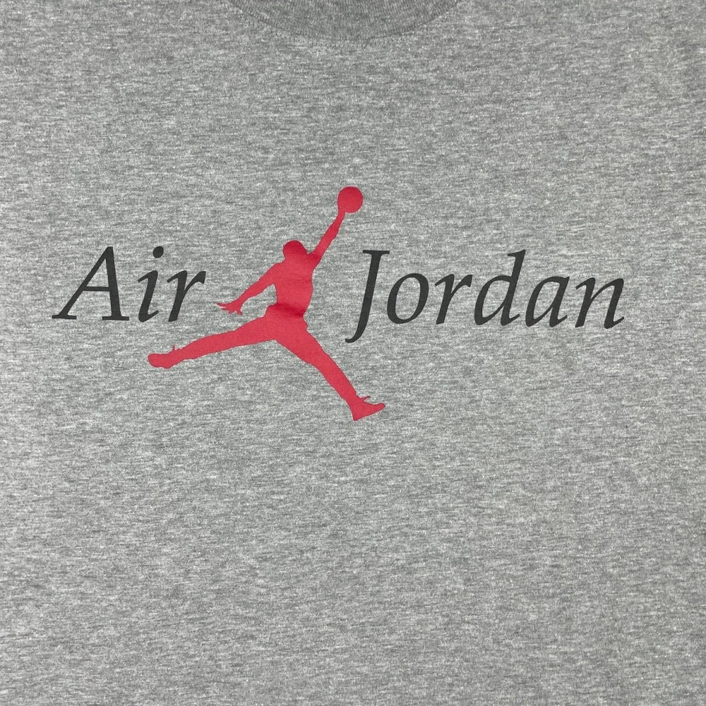 Jordan T-Shirt Mens Large Gray Jumpman Air Short Sleeve Standard Fit